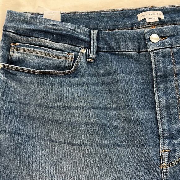 Good American Always Fits Good Legs Stretch Skinny Cropped Jeans Sz 28-32 - Picture 6 of 15